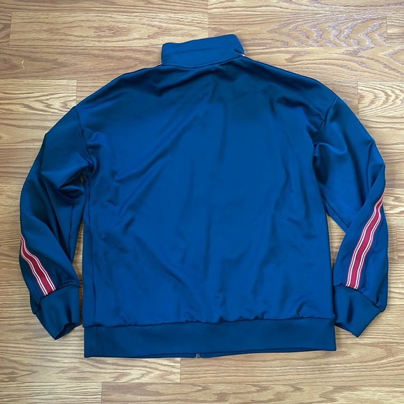 Sweaty Betty Retro Classic Track Jacket Blue with Red White Stripe Size Medium - Picture 8 of 11